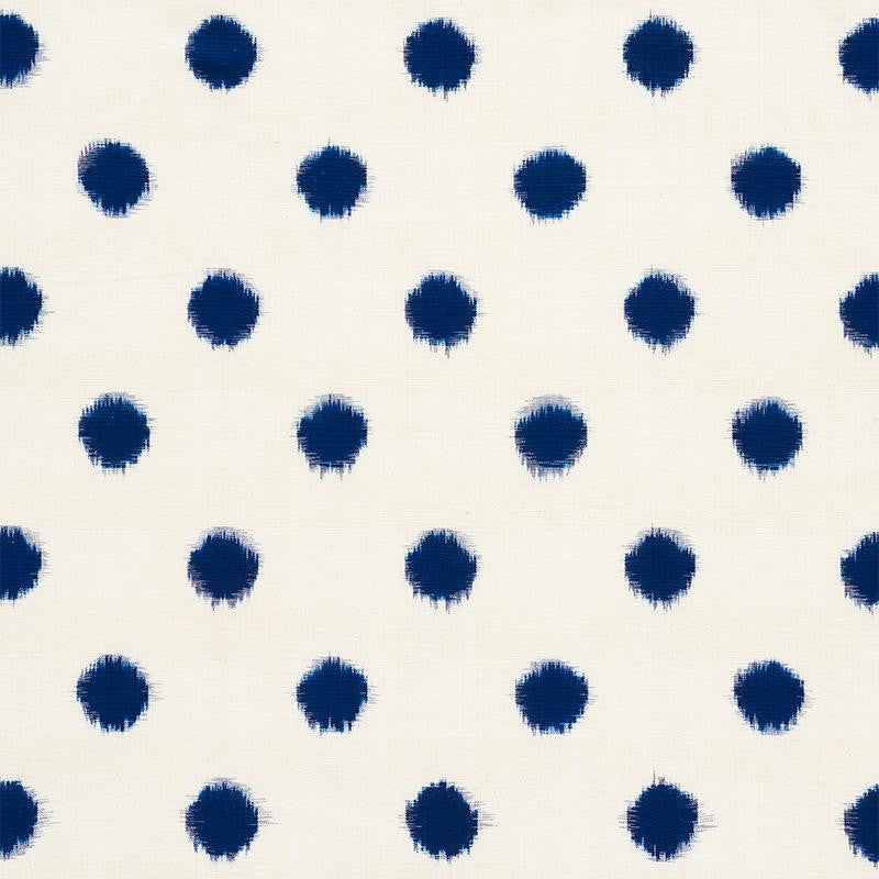 Sakuru Ikat Indigo 72340 by Schumacher Designer Fabric Mingei 5.12" - Swanky Fabrics -