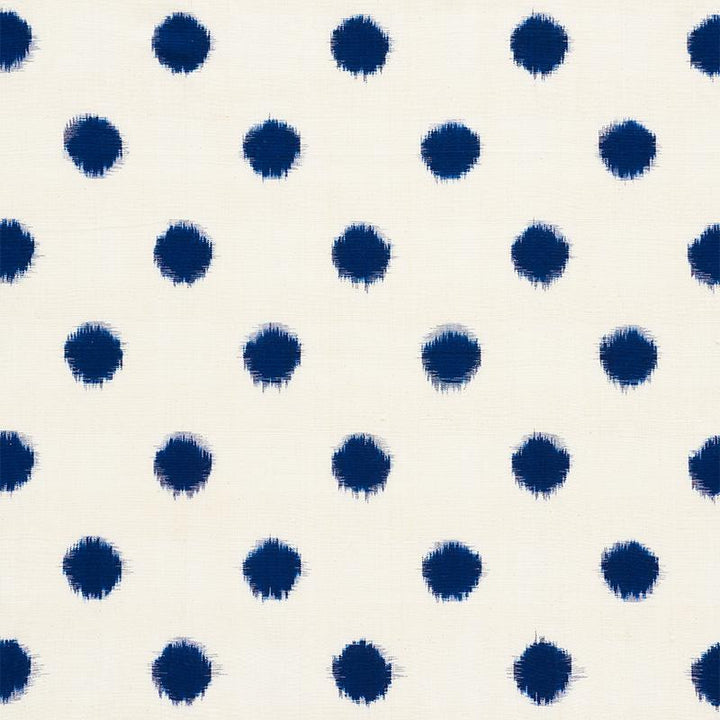 Sakuru Ikat Indigo 72340 by Schumacher Designer Fabric Mingei 5.12" - Swanky Fabrics -
