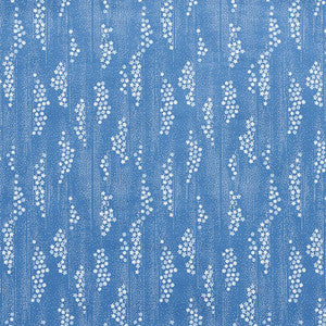 Taki Floral Indigo 5008740 by Schumacher Designer Wallpaper