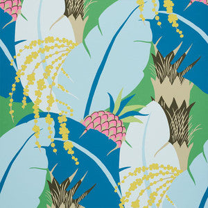 Ananas Peacock 5009170 by Schumacher Designer Wallpaper