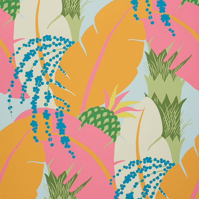 Ananas Tropical 5009172 by Schumacher Designer Wallpaper Tropicana 27.0" - Swanky Fabrics -