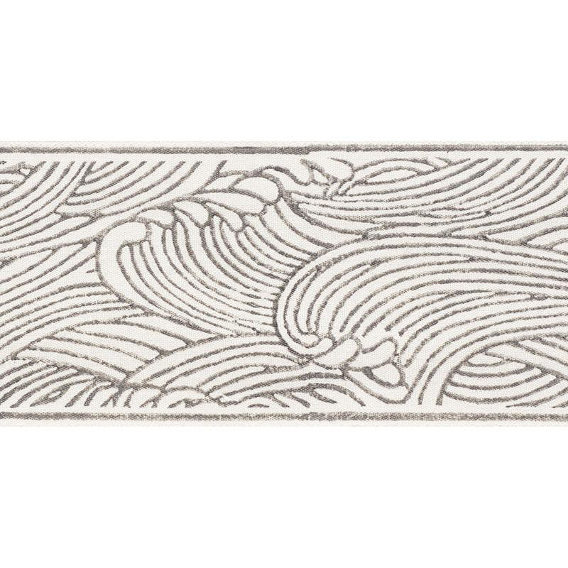 Umi Tape Grey 73721 by Schumacher Designer Trim Mingei 12.0" - Swanky Fabrics -