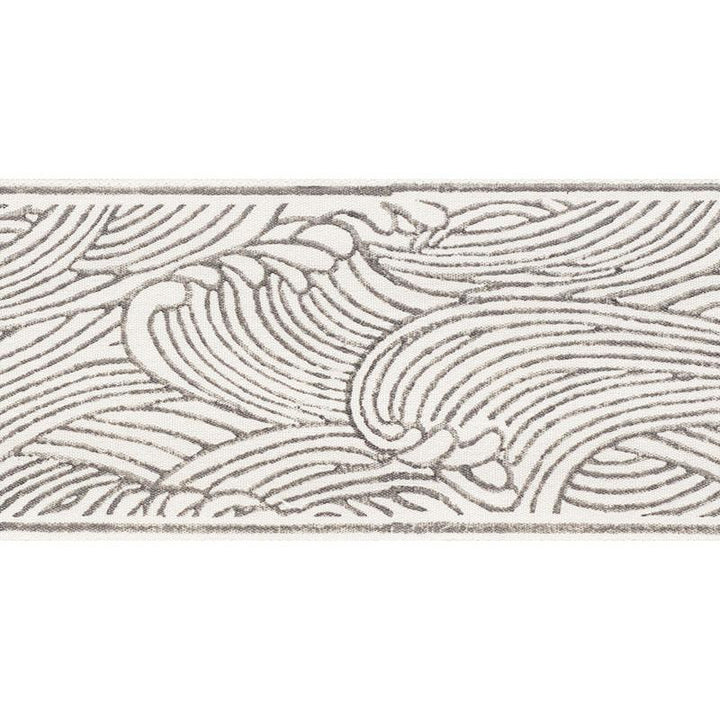 Umi Tape Grey 73721 by Schumacher Designer Trim Mingei 12.0" - Swanky Fabrics -