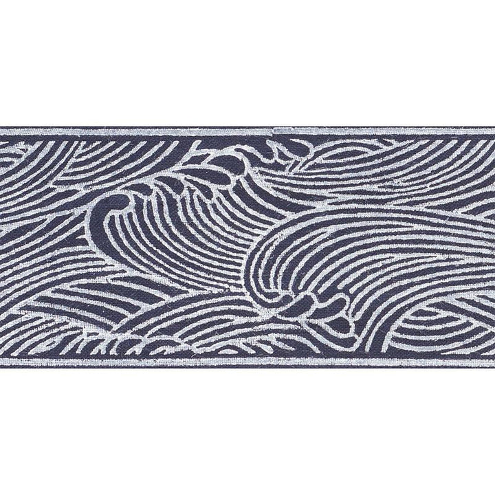 Umi Tape Indigo 73723 by Schumacher Designer Trim Mingei 12.0" - Swanky Fabrics -