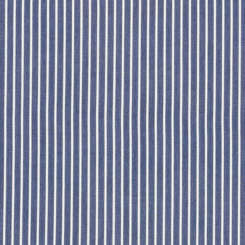 Edie Stripe Navy 71303 by Schumacher Designer Fabric Essentials: Classic Stripe - Swanky Fabrics -