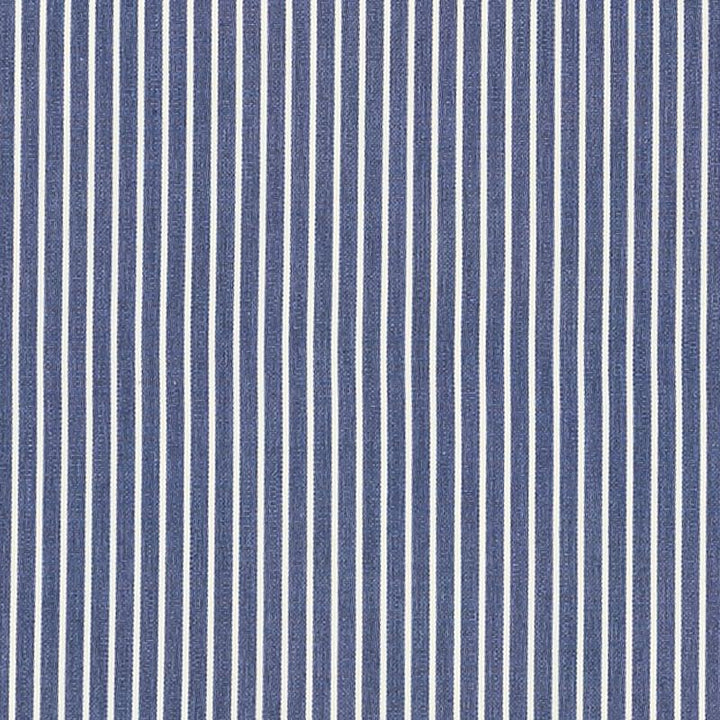 Edie Stripe Navy 71303 by Schumacher Designer Fabric Essentials: Classic Stripe - Swanky Fabrics -