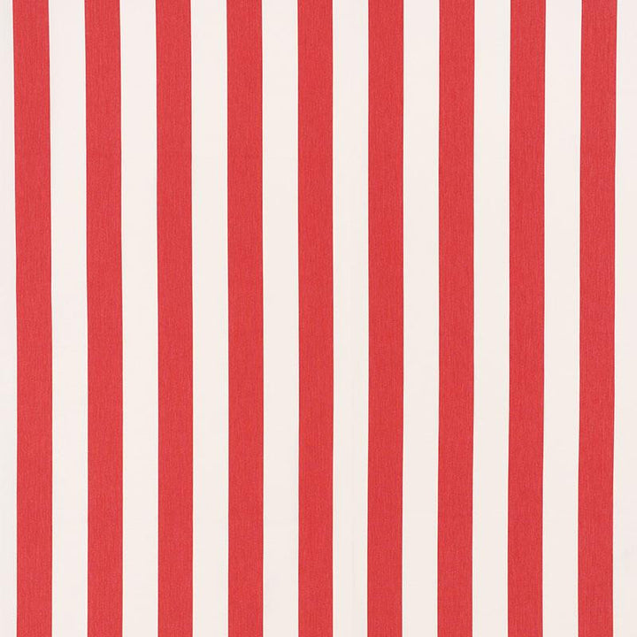 Andy Stripe Red 71329 by Schumacher Designer Fabric Essentials: Classic Stripe 5.5" - Swanky Fabrics -