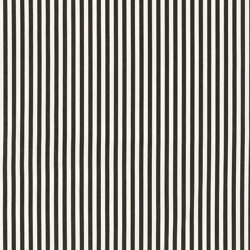 Brigitte Stripe Black 71340 by Schumacher Designer Fabric Essentials: Classic Stripes - Swanky Fabrics -