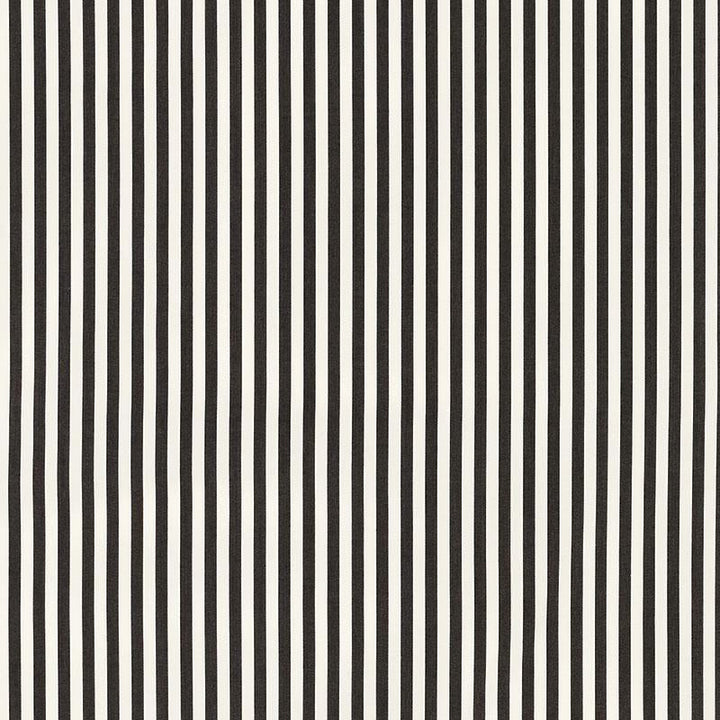 Brigitte Stripe Black 71340 by Schumacher Designer Fabric Essentials: Classic Stripes - Swanky Fabrics -