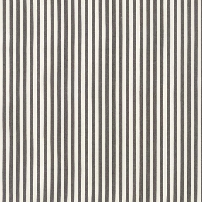 Brigitte Stripe Charcoal 71341 by Schumacher Designer Fabric Essentials: Classic Stripes - Swanky Fabrics -
