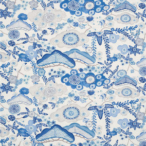 Yume Blue 177010 by Schumacher Designer Fabric