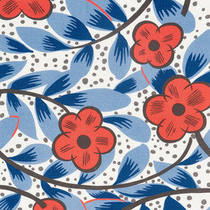 Cocarde Espagnole Red & Blue 177550 by Schumacher Designer Fabric