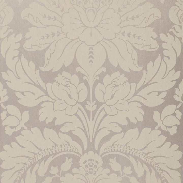 Anvers Damask Nickel 66562 by Schumacher Designer Fabric Courtrai 27.5" - Swanky Fabrics -