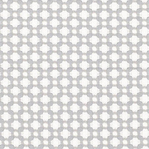 Betwixt Zinc/Blanc 65684 by Schumacher Designer Fabric