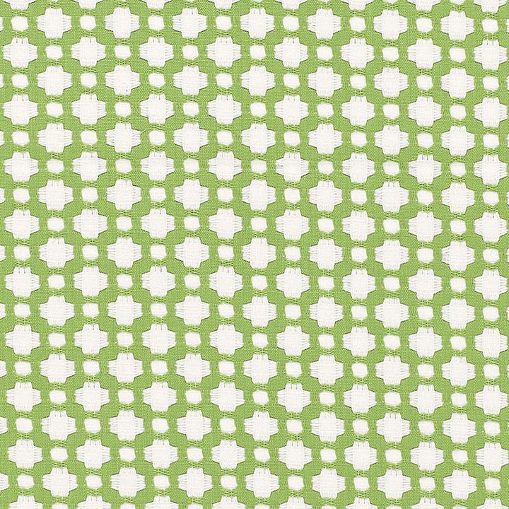 Betwixt Leaf/Blanc 65688 by Schumacher Designer Fabric Essentials: Small-Scale Upholstery 1.62" - Swanky Fabrics -