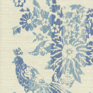 Cooper House Ikat Indigo 1308000 by Schumacher Designer Fabric