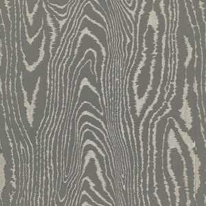 Faux Bois Moir Weave Charcoal 68831 by Schumacher Designer Fabric