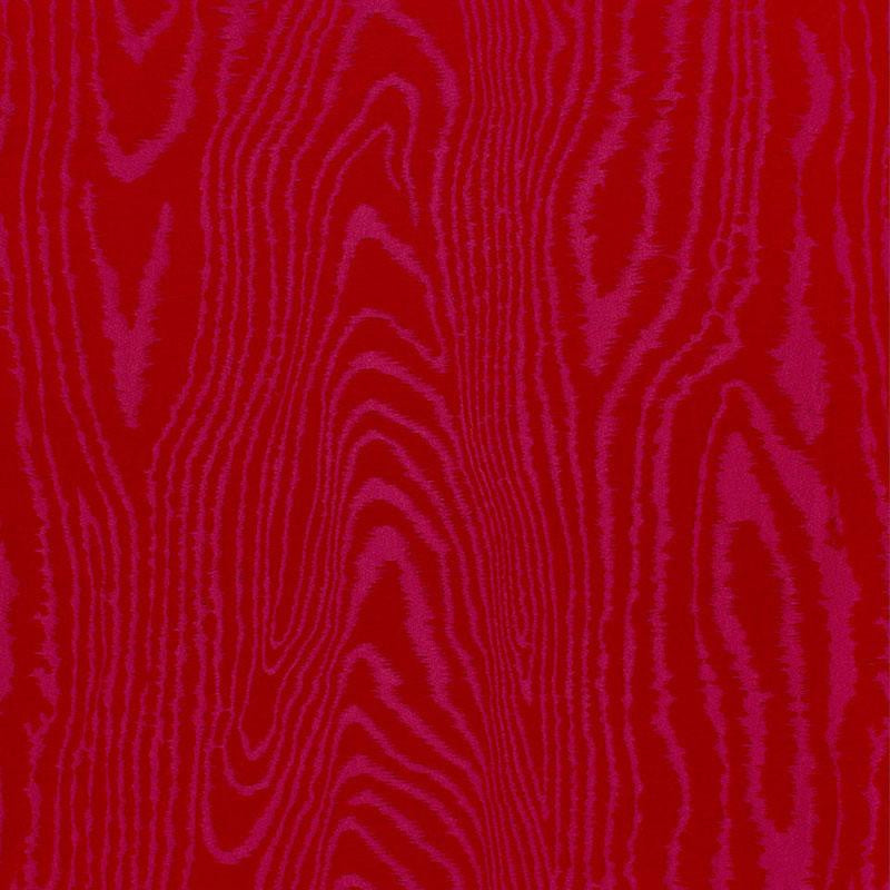 Faux Bois Moir Weave Rouge 68833 by Schumacher Designer Fabric Chroma 27.5" - Swanky Fabrics -