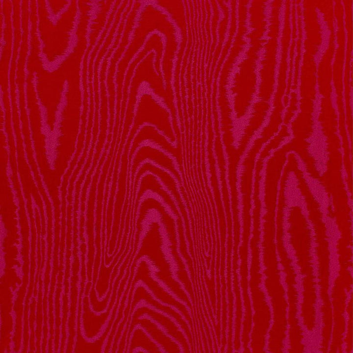Faux Bois Moir Weave Rouge 68833 by Schumacher Designer Fabric Chroma 27.5" - Swanky Fabrics -