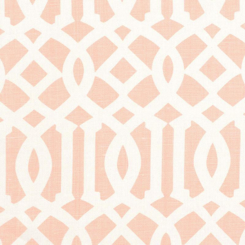 Imperial Trellis Ii Blush 174416 by Schumacher Designer Fabric Print Happy 6.0" - Swanky Fabrics -