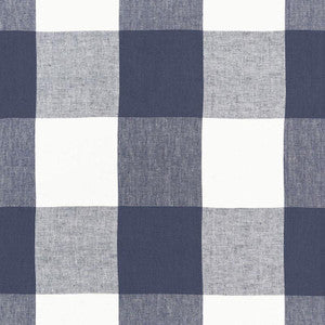 Key Largo Check Navy 68370 by Schumacher Designer Fabric
