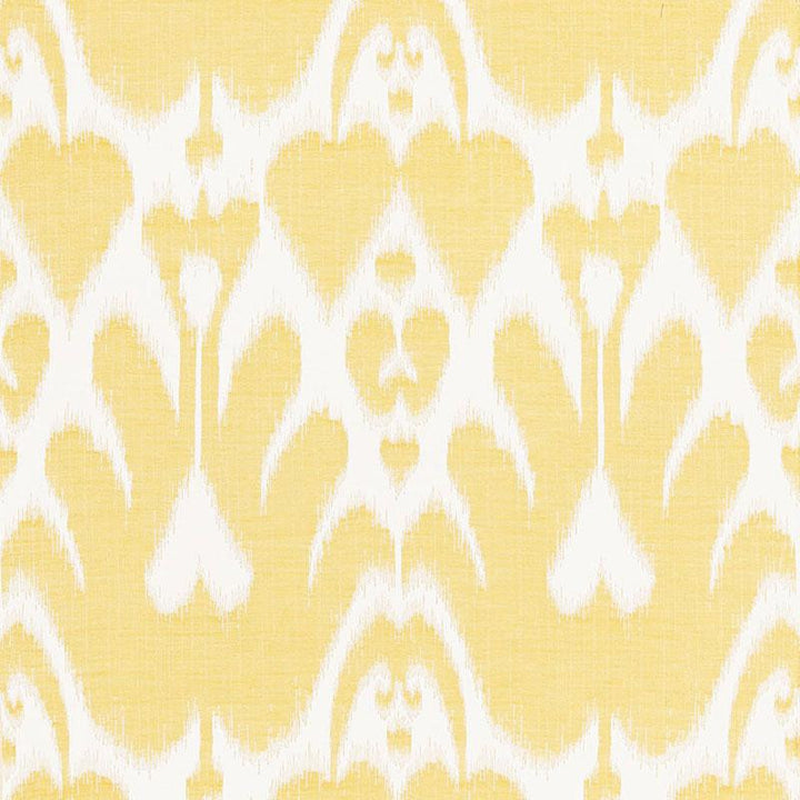Lela Cotton Ikat Canary 68580 by Schumacher Designer Fabric Ikat Collection 13.75" - Swanky Fabrics -