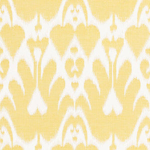 Lela Cotton Ikat Canary 68580 by Schumacher Designer Fabric