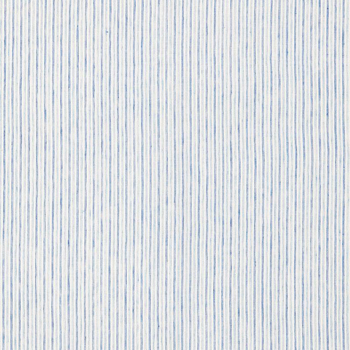 Mackay Linen Stripe Sheer Sky 65993 by Schumacher Designer Fabric Sea Island Stripe - Swanky Fabrics -