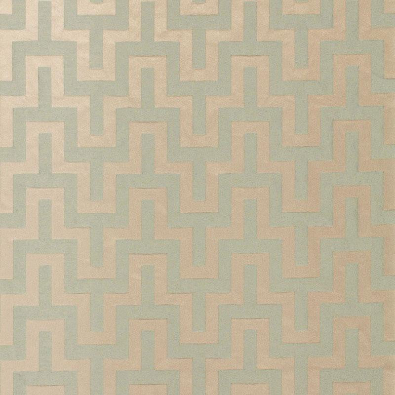 Maubray Weave Aqua 66551 by Schumacher Designer Fabric Courtrai 6.62" - Swanky Fabrics -