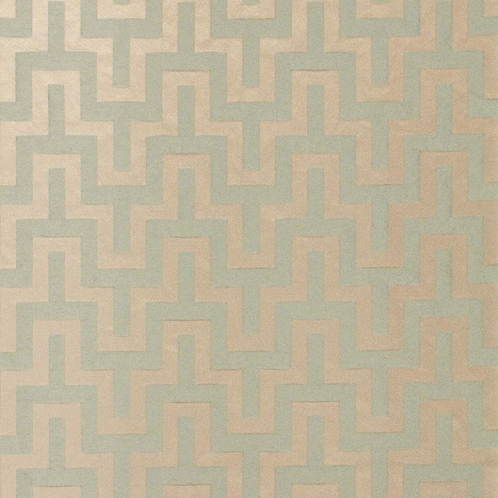Maubray Weave Aqua 66551 by Schumacher Designer Fabric Courtrai 6.62" - Swanky Fabrics -