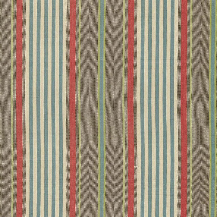 Minzer Cotton Stripe Red Earth 66013 by Schumacher Designer Fabric Sea Island Stripes 13.25" - Swanky Fabrics -
