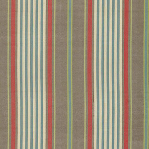 Minzer Cotton Stripe Red Earth 66013 by Schumacher Designer Fabric