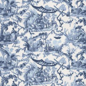 Pavillon Chinois Lapis 175101 by Schumacher Designer Fabric