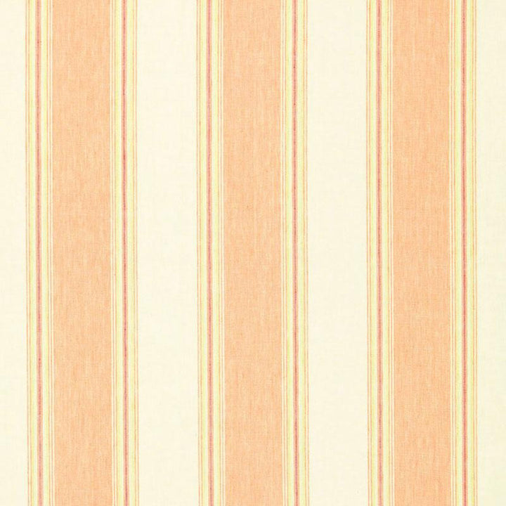 Savannah Linen Stripe Blossom 66081 by Schumacher Designer Fabric Sea Island Stripe 7.62" - Swanky Fabrics -