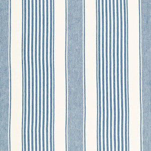 Summerville Linen Stripe Ocean 66090 by Schumacher Designer Fabric