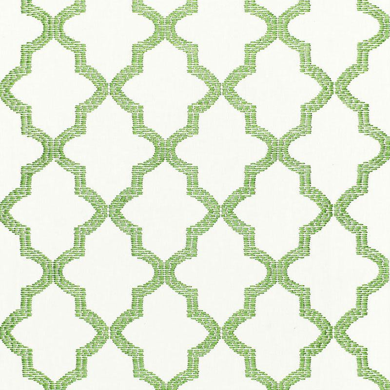 Tangier Embroidery Grass 68341 by Schumacher Designer Fabric Chroma 3.5" - Swanky Fabrics -