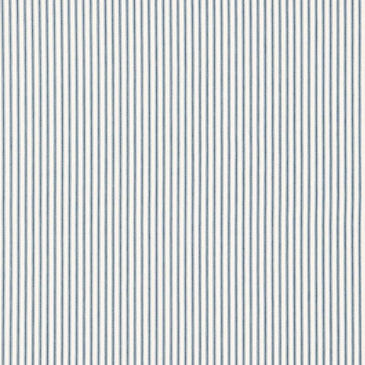 Wellfleet Ticking Stripe Ocean 66021 by Schumacher Designer Fabric Sea Island Stripe - Swanky Fabrics -