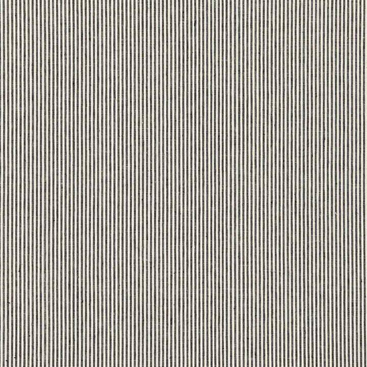 Wesley Ticking Stripe Ebony 65981 by Schumacher Designer Fabric Sea Island Stripe - Swanky Fabrics -