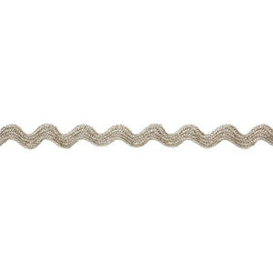 Chantal Linen Rickrack Greige 65461 by Schumacher Designer Trim