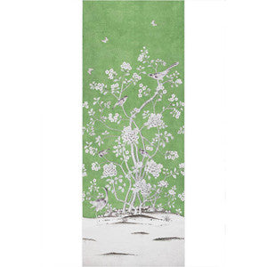 Chinois Palais Panel Lettuce 5007120 by Schumacher Designer Wallpaper