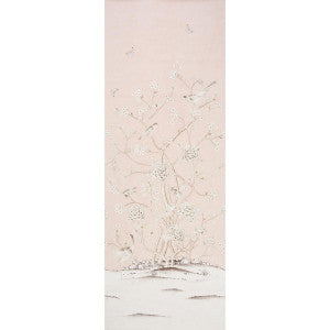Chinois Palais Panel Blush Conch 5007121 by Schumacher Designer Wallpaper