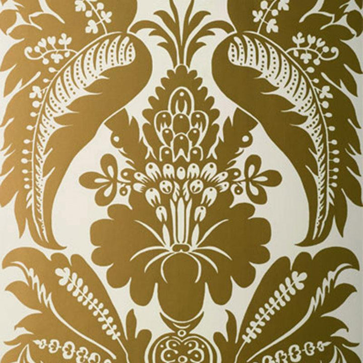 Montebello Damask Slate 5003731 by Schumacher Designer Wallpaper Palazzo 11.0" - Swanky Fabrics -