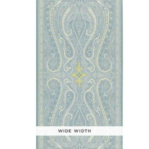 Pasha Paisley Sky 5006600 by Schumacher Designer Wallpaper
