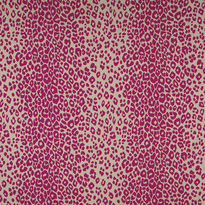 Iconic Leopard Fuchsia/Natural 175723 by Schumacher Designer Fabric