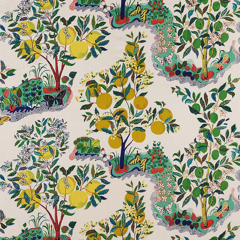 Citrus Garden Primary 175760 by Schumacher Designer Fabric Good Vibrations 52.0" - Swanky Fabrics -