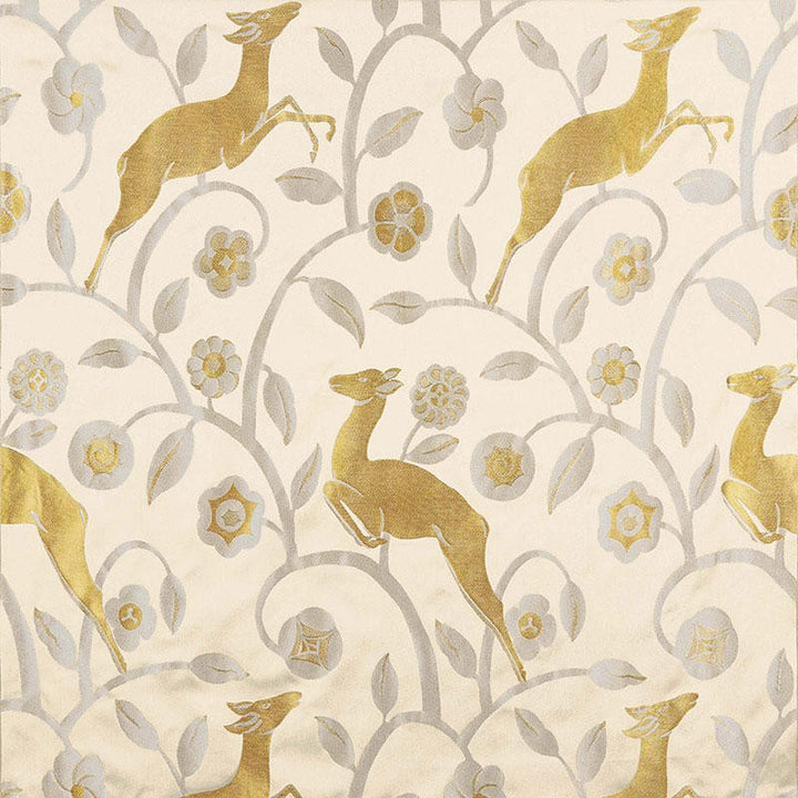 Les Gazelles Au Bois Ecru 68911 by Schumacher Designer Fabric 125Th Anniversary 25.62" - Swanky Fabrics -