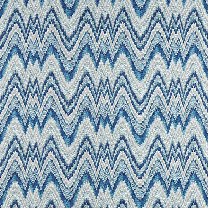 Valkyrie Flame Stitch Delft 68940 by Schumacher Designer Fabric 125Th Anniversary 13.5" - Swanky Fabrics -
