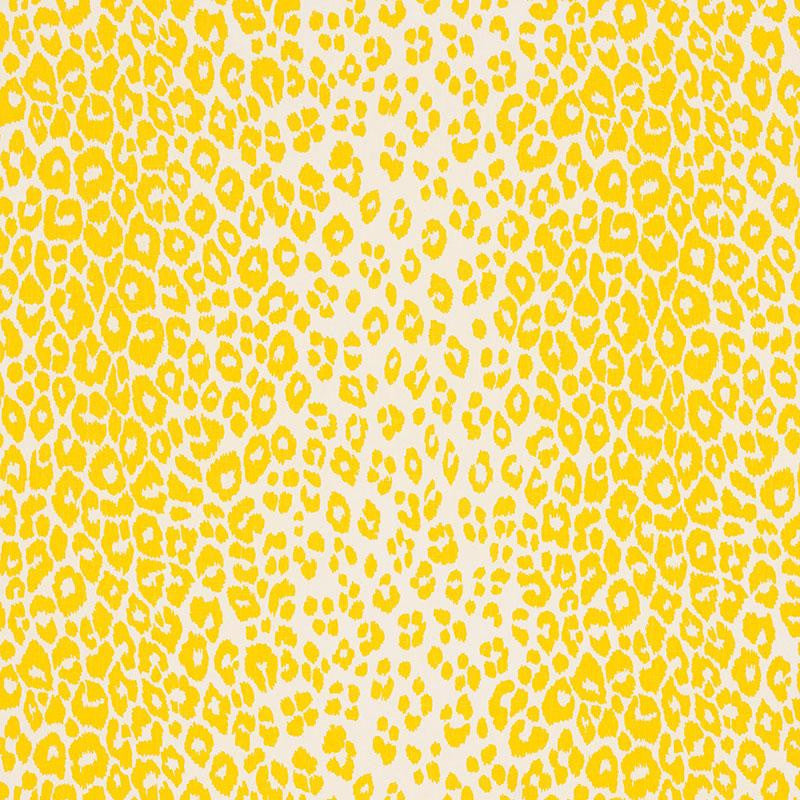 Iconic Leopard Yellow 176451 by Schumacher Designer Fabric Schumacher Classics 26.5" - Swanky Fabrics -
