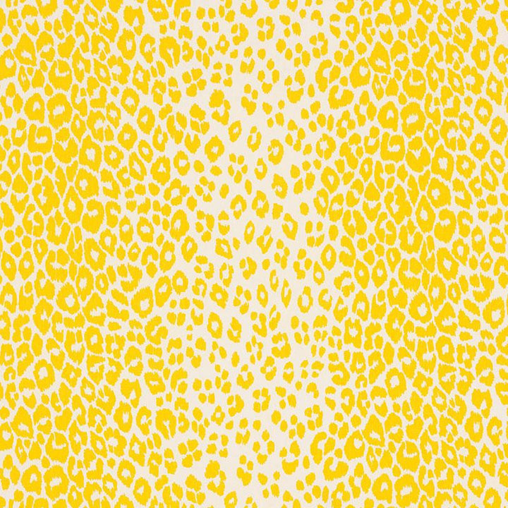 Iconic Leopard Yellow 176451 by Schumacher Designer Fabric Schumacher Classics 26.5" - Swanky Fabrics -