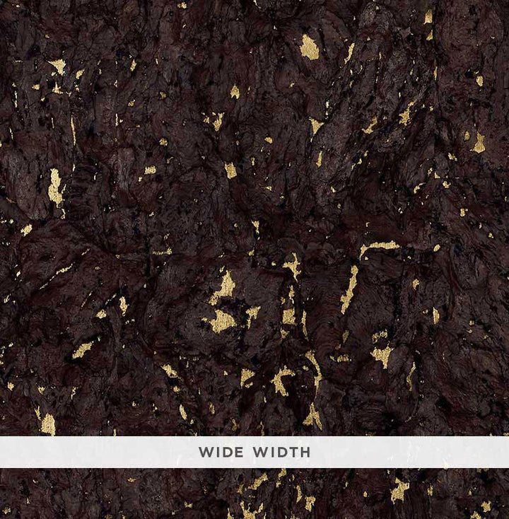 Obscura Burnished Gold 5007930 by Schumacher Designer Wallpaper Quiet Beauty - Swanky Fabrics -
